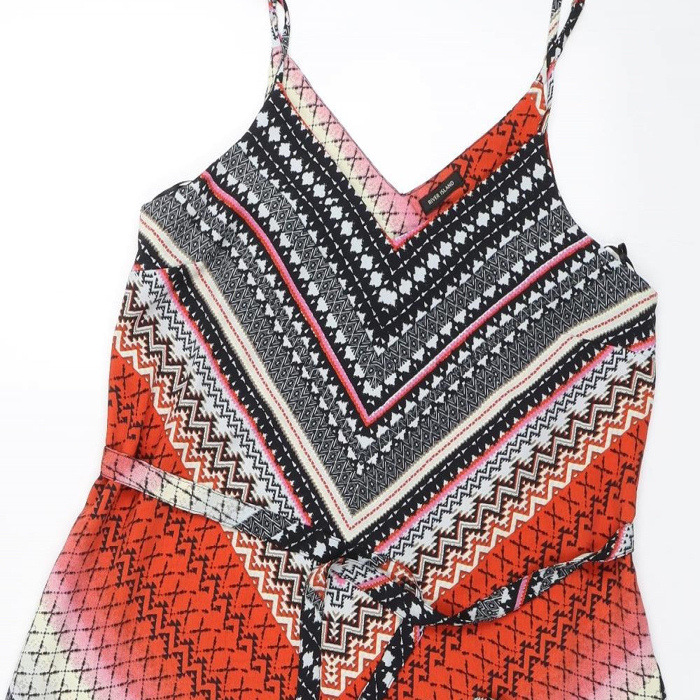 River Island Womens Orange Geometric  Shift  Size 12