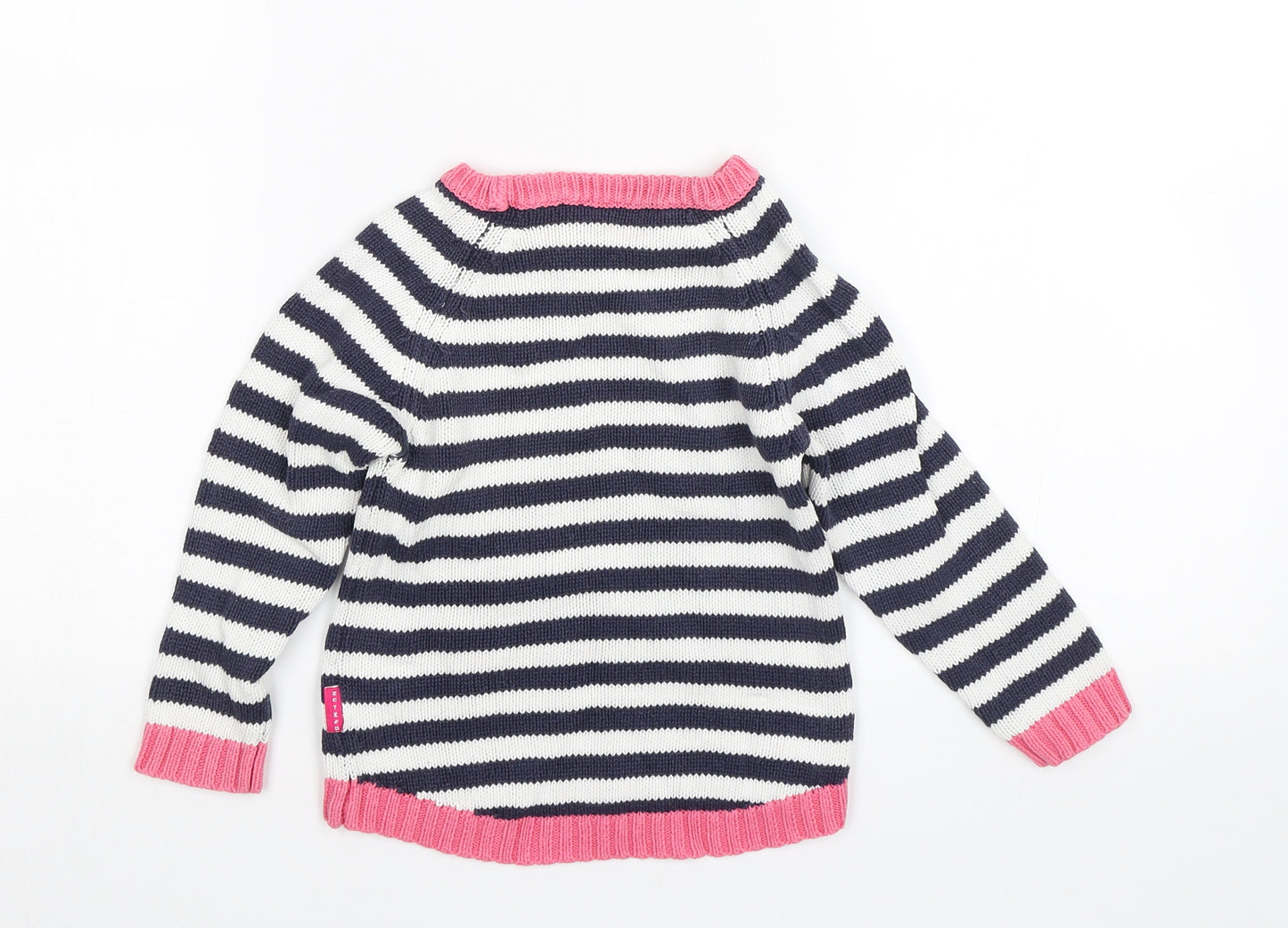 Nutmeg Baby Pink Striped  Pullover Jumper Size 18-24 Months