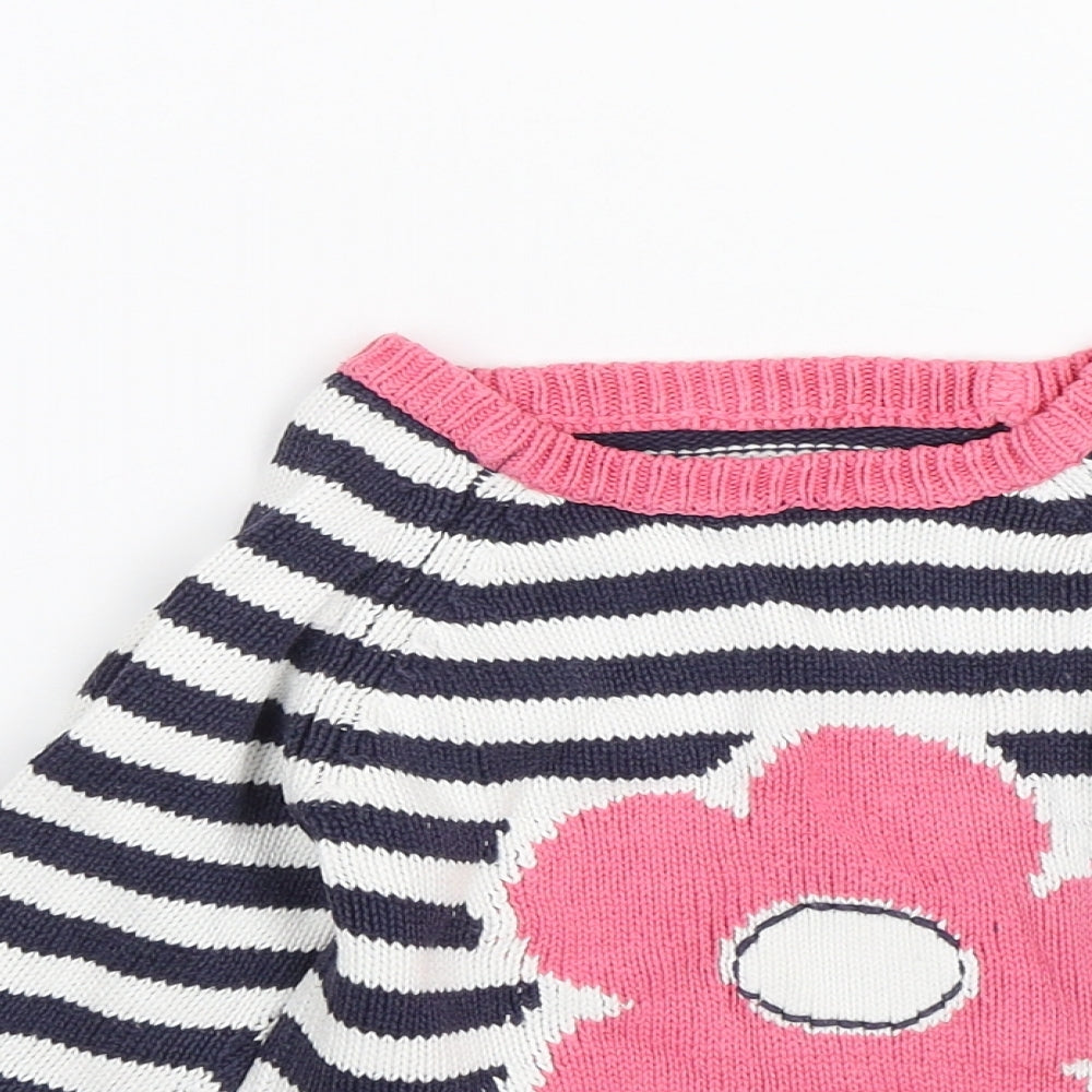 Nutmeg Baby Pink Striped  Pullover Jumper Size 18-24 Months