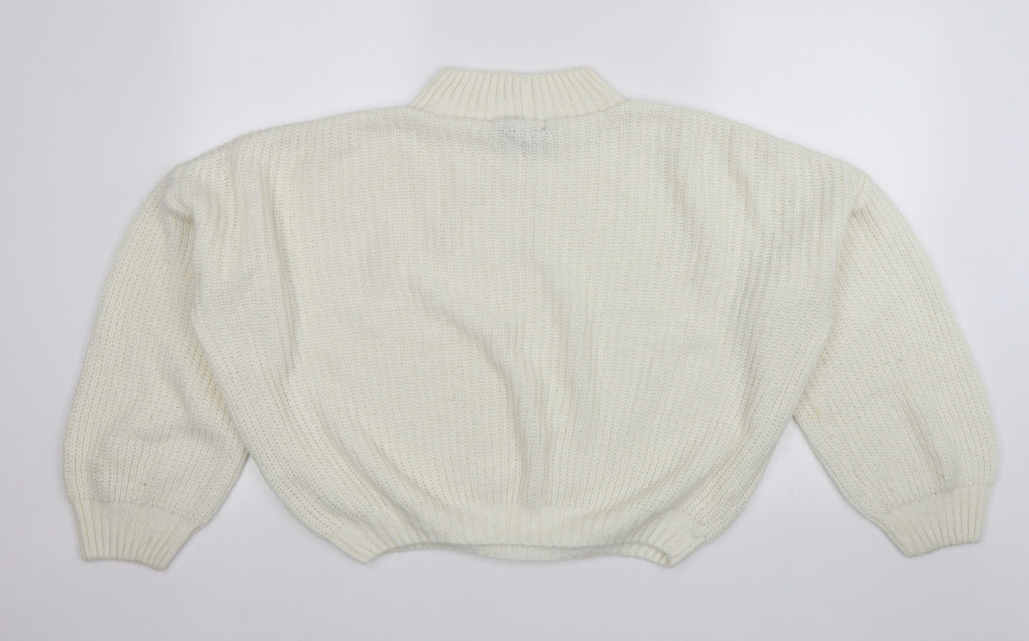 PRETTYLITTLETHING Womens White   Pullover Jumper Size M