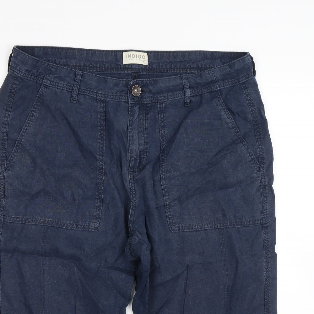 Indigo Collection Womens Blue   Chino Shorts Size 14