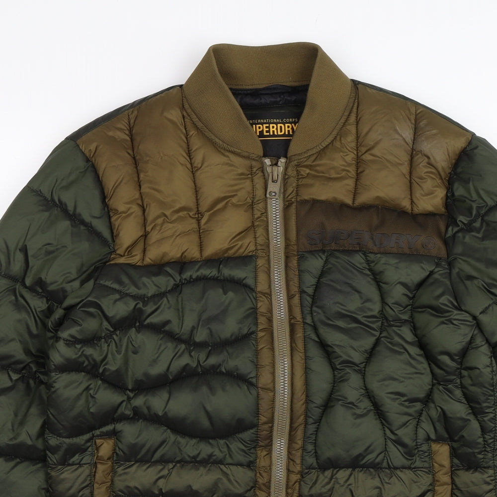 Superdry Mens Green   Puffer Jacket Jacket Size S