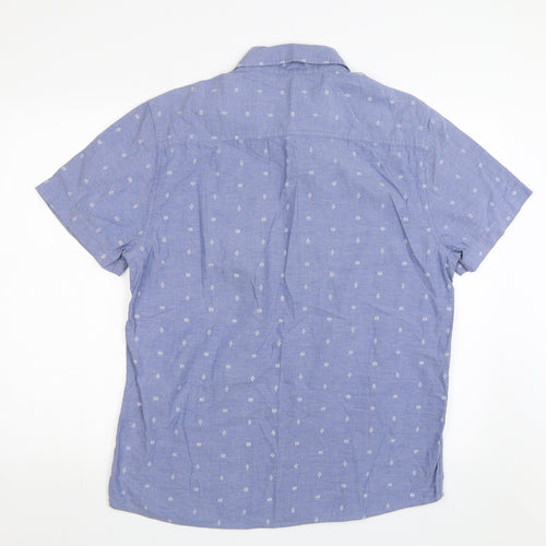 Easy Mens Blue    Button-Up Size L