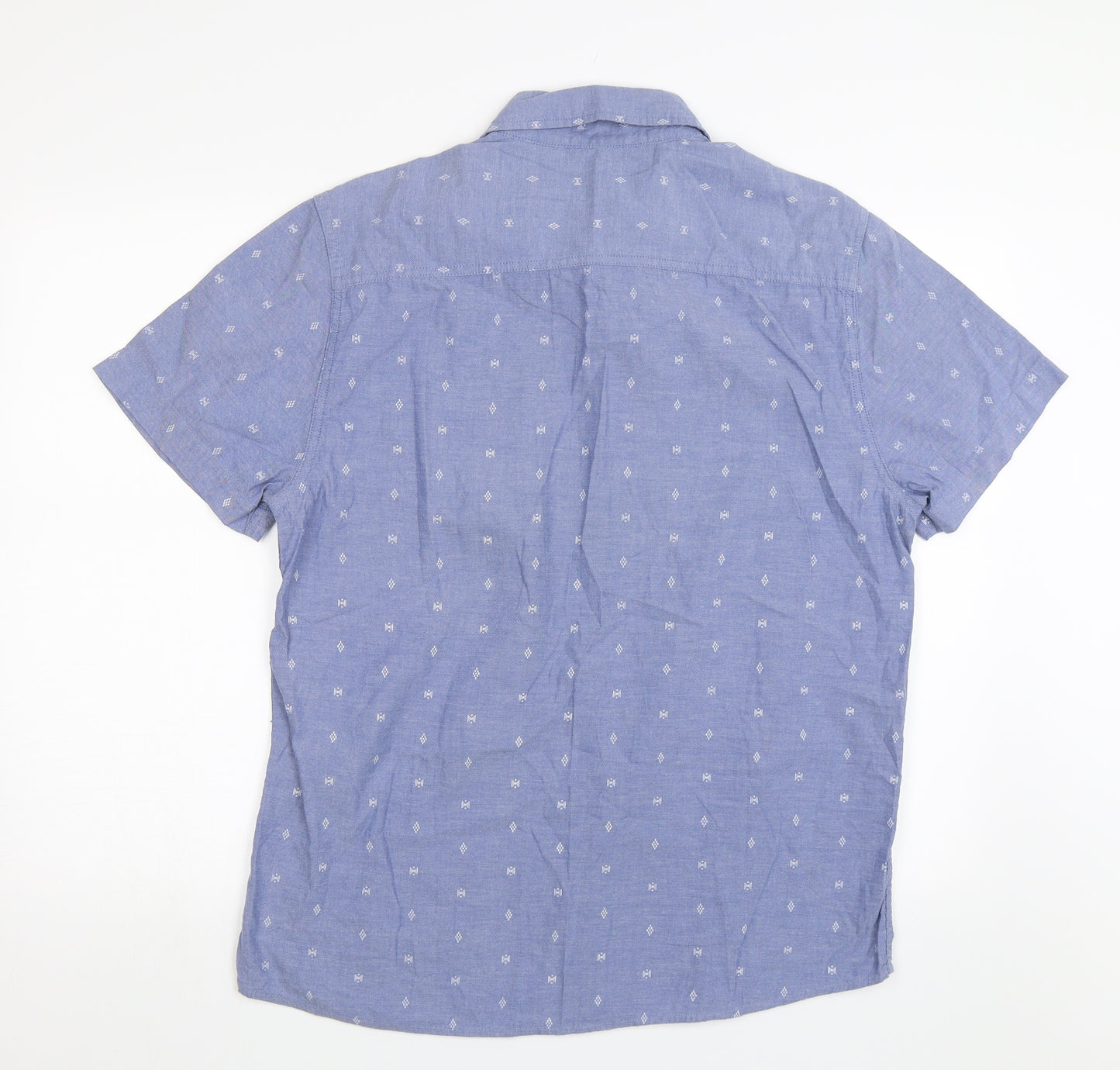 Easy Mens Blue    Button-Up Size L