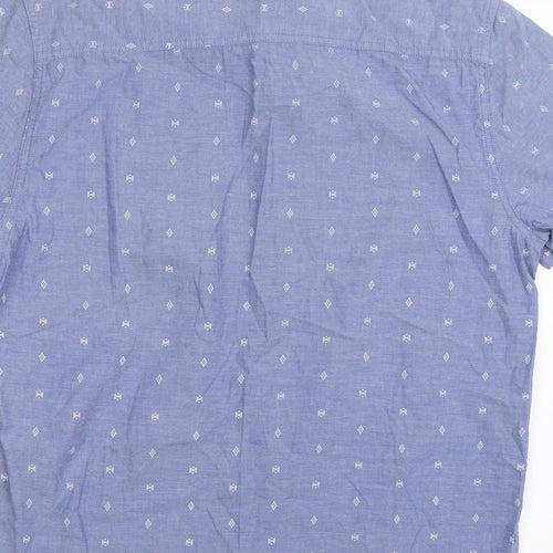 Easy Mens Blue    Button-Up Size L