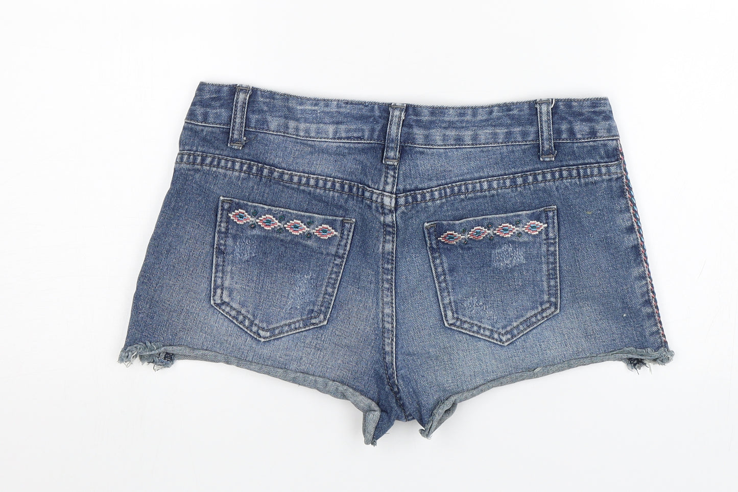 YesYes Womens Blue   Hot Pants Shorts Size 8