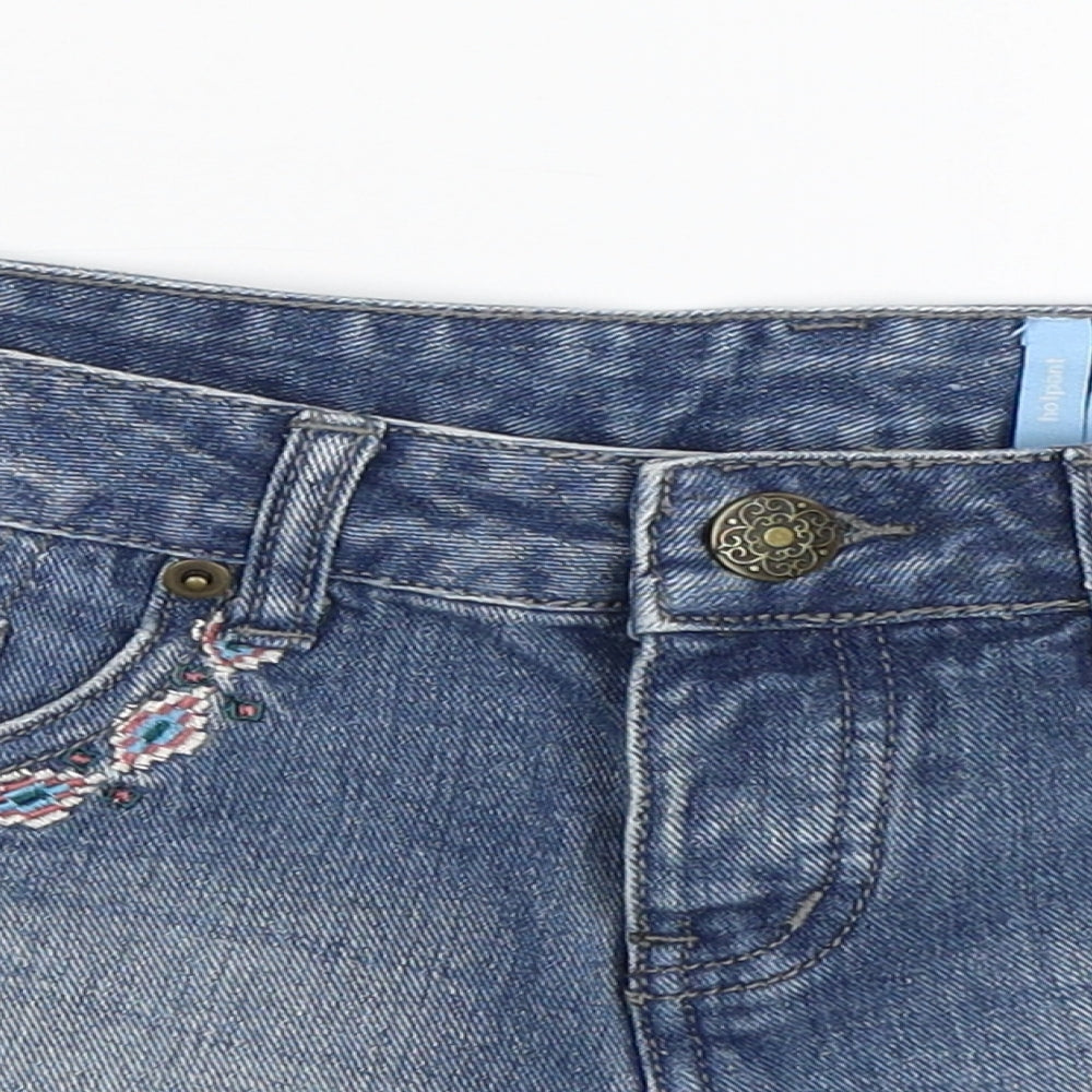 YesYes Womens Blue   Hot Pants Shorts Size 8