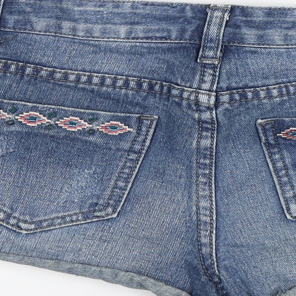 YesYes Womens Blue   Hot Pants Shorts Size 8