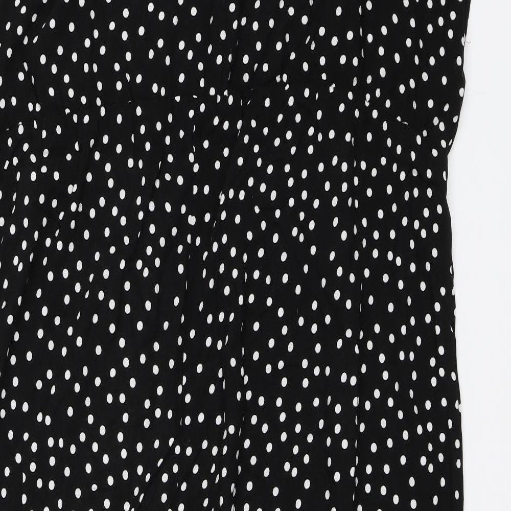 George Womens Black Polka Dot  Jumpsuit One-Piece Size 24