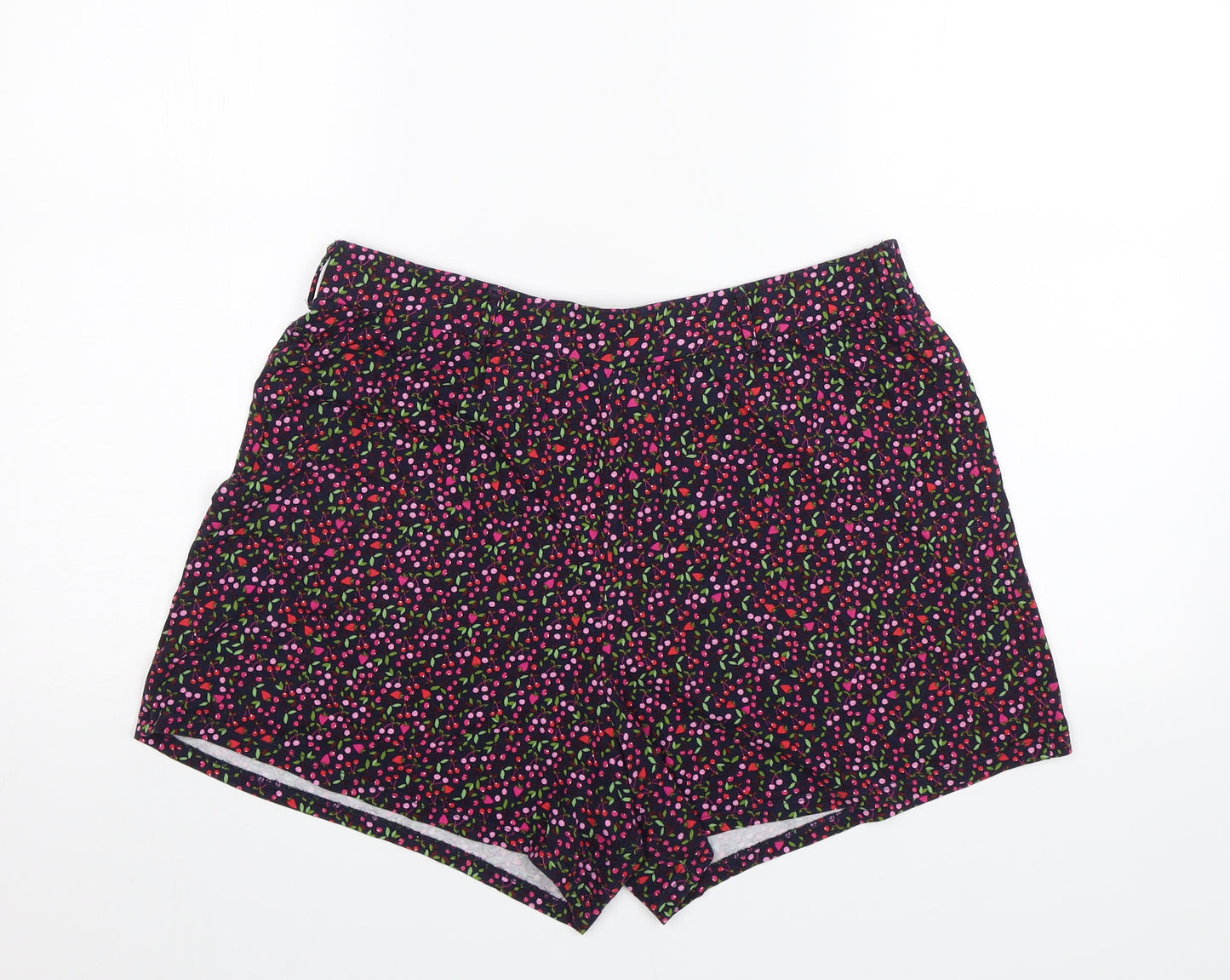 TU Womens Purple Floral  Sweat Shorts Size 14