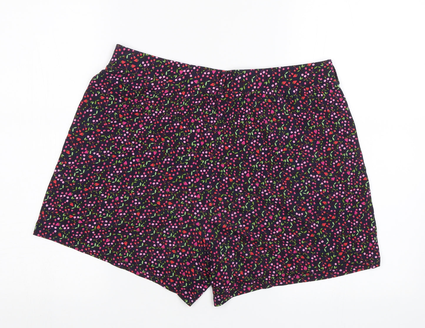 TU Womens Purple Floral  Sweat Shorts Size 14