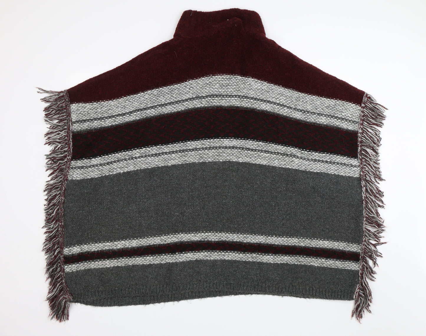 George Womens Grey Striped  Cape Jumper Size L