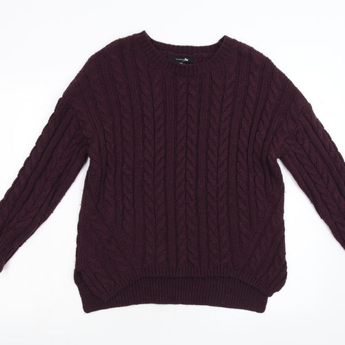 Primark Womens Red  Knit Pullover Jumper Size M