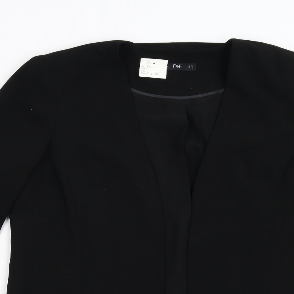 F&F Womens Black   Jacket Blazer Size 12