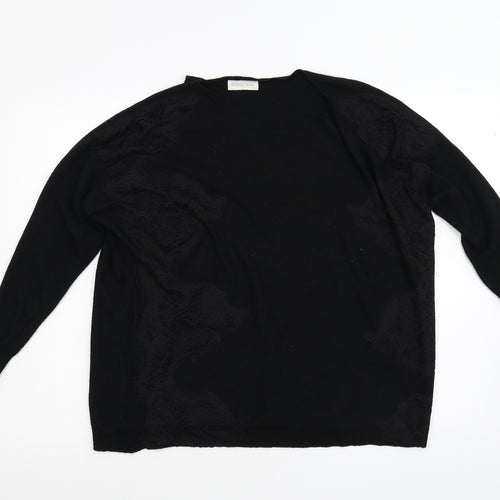 Sweet Girl Womens Black  Knit Pullover Jumper Size M