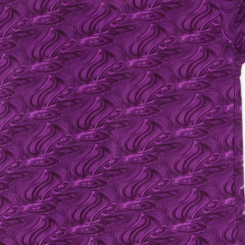 Hong Yu Womens Purple Floral  Basic Blouse Size M