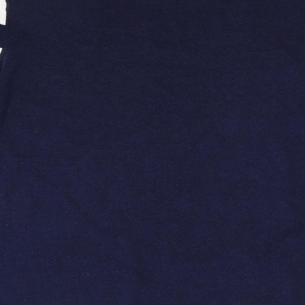 Preworn Womens Blue Striped Knit Pullover Jumper Size L