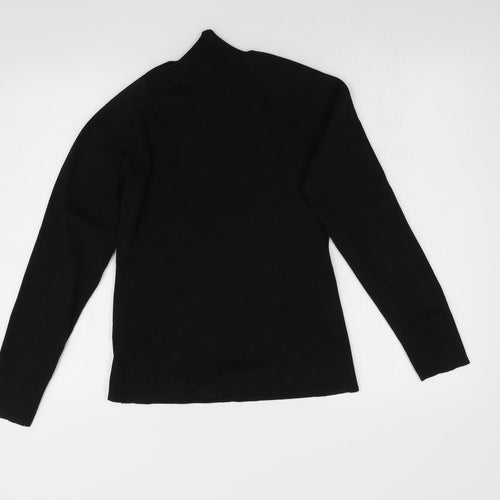Anthology Womens Black  Knit Pullover Jumper Size 12