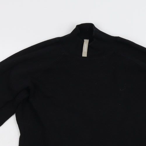 Anthology Womens Black  Knit Pullover Jumper Size 12