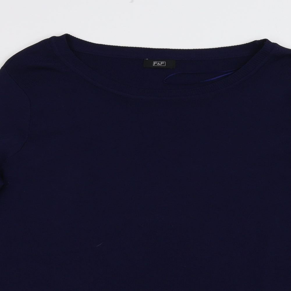 F&F Womens Blue   Pullover Jumper Size 12