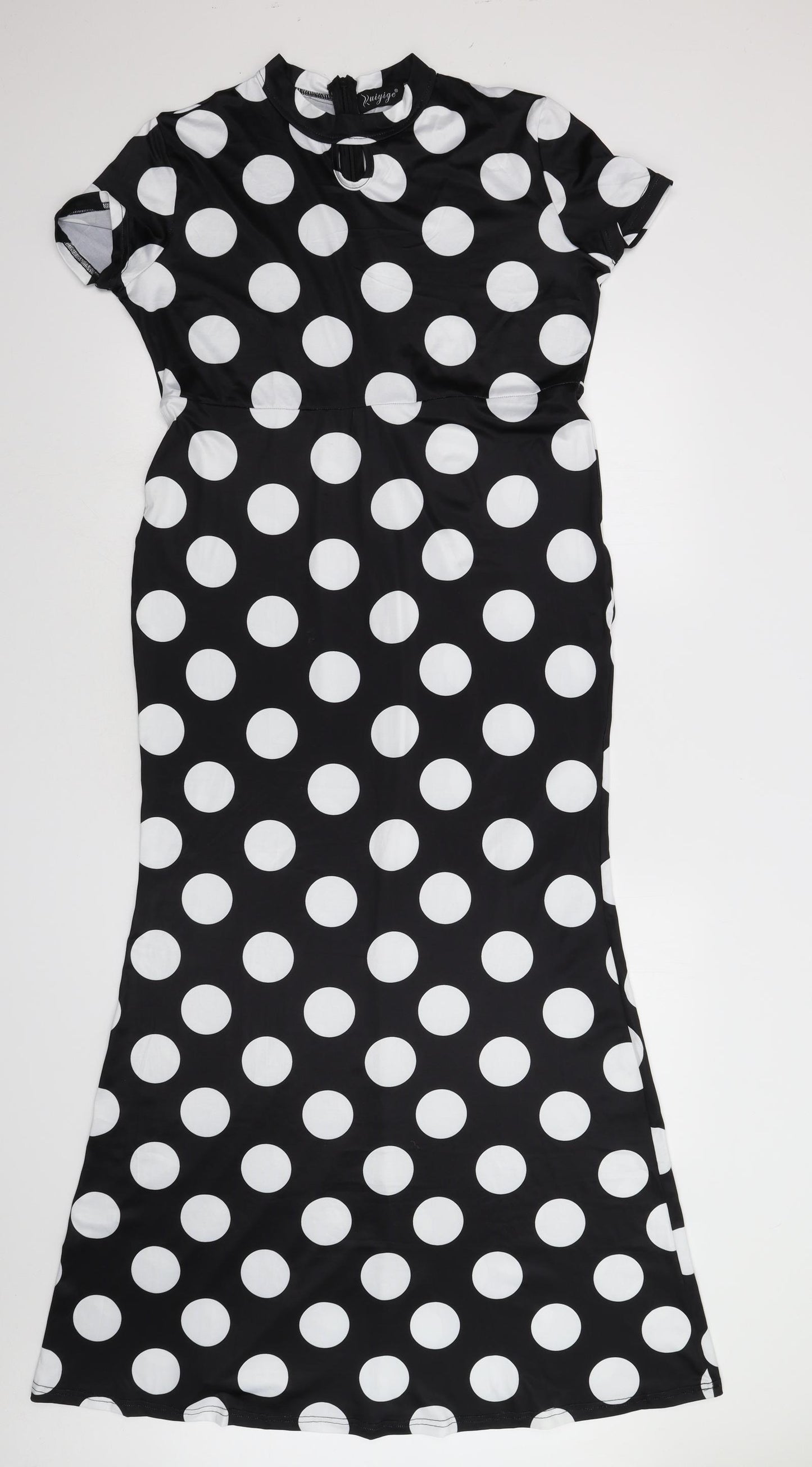 Kuiyige Womens Black Polka Dot  Maxi  Size XL