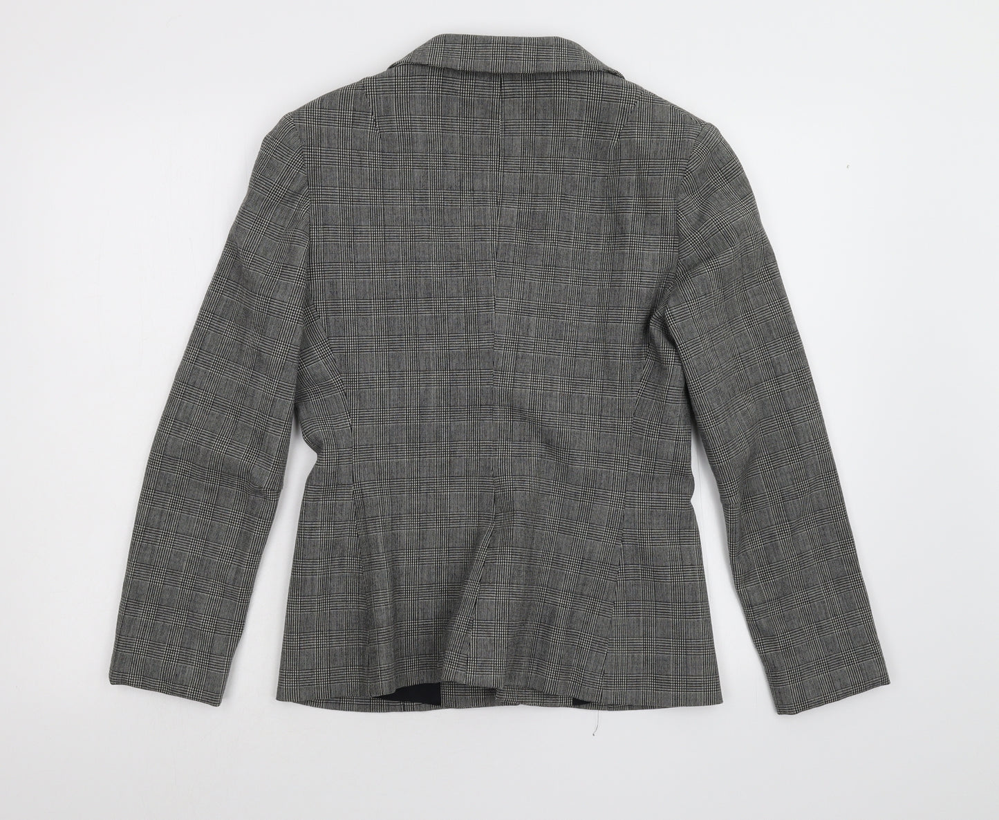 Jigsaw Womens Grey Check  Jacket Blazer Size S