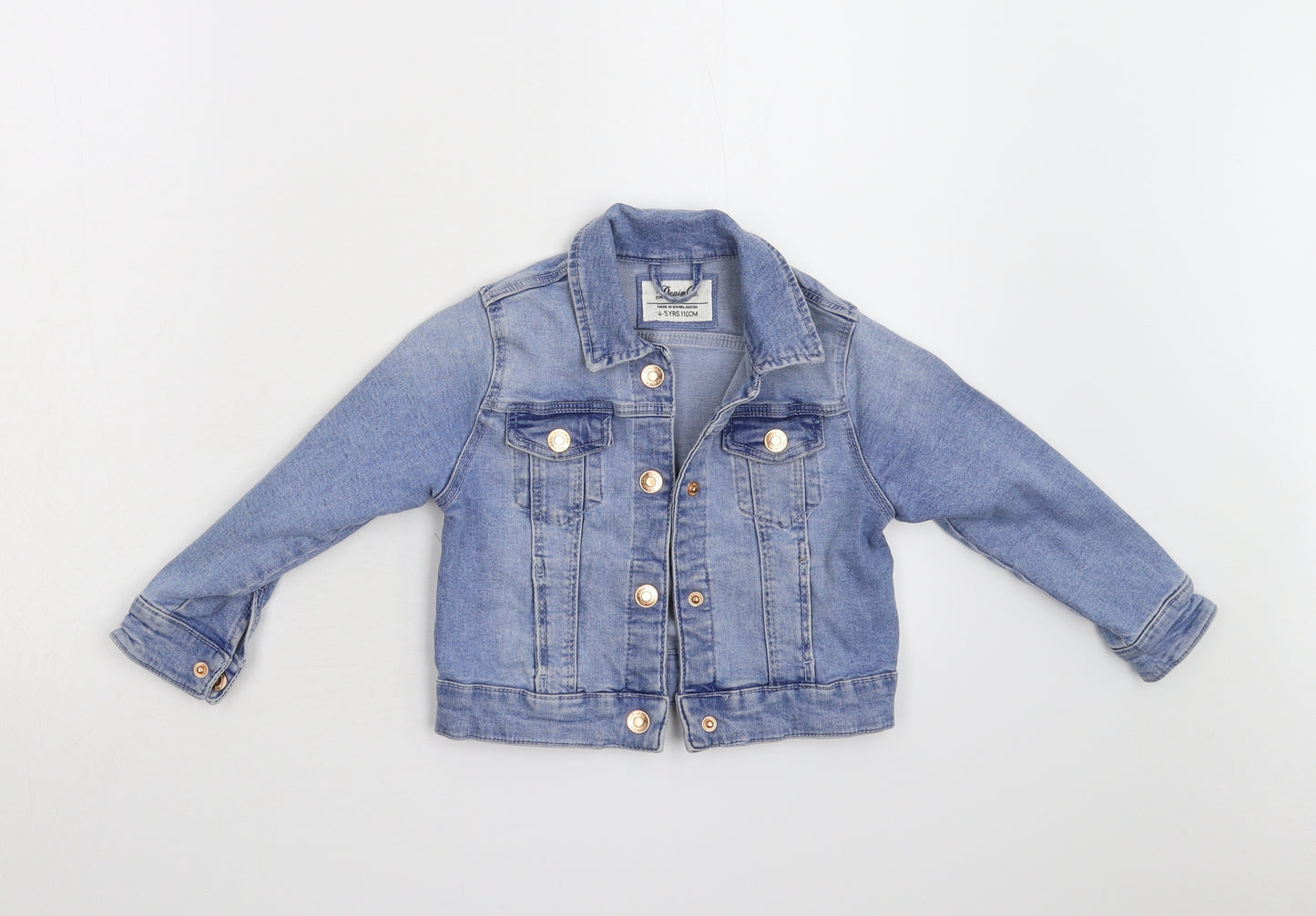 Primark Girls Blue  Denim Jacket  Size 4-5 Years