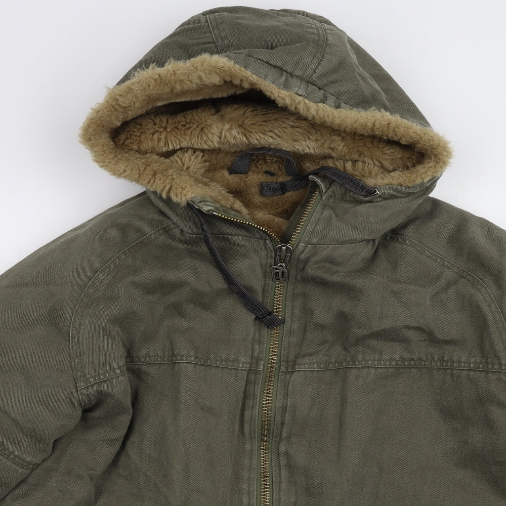 Hemp Hoodlamb Mens Green   Overcoat Coat Size L