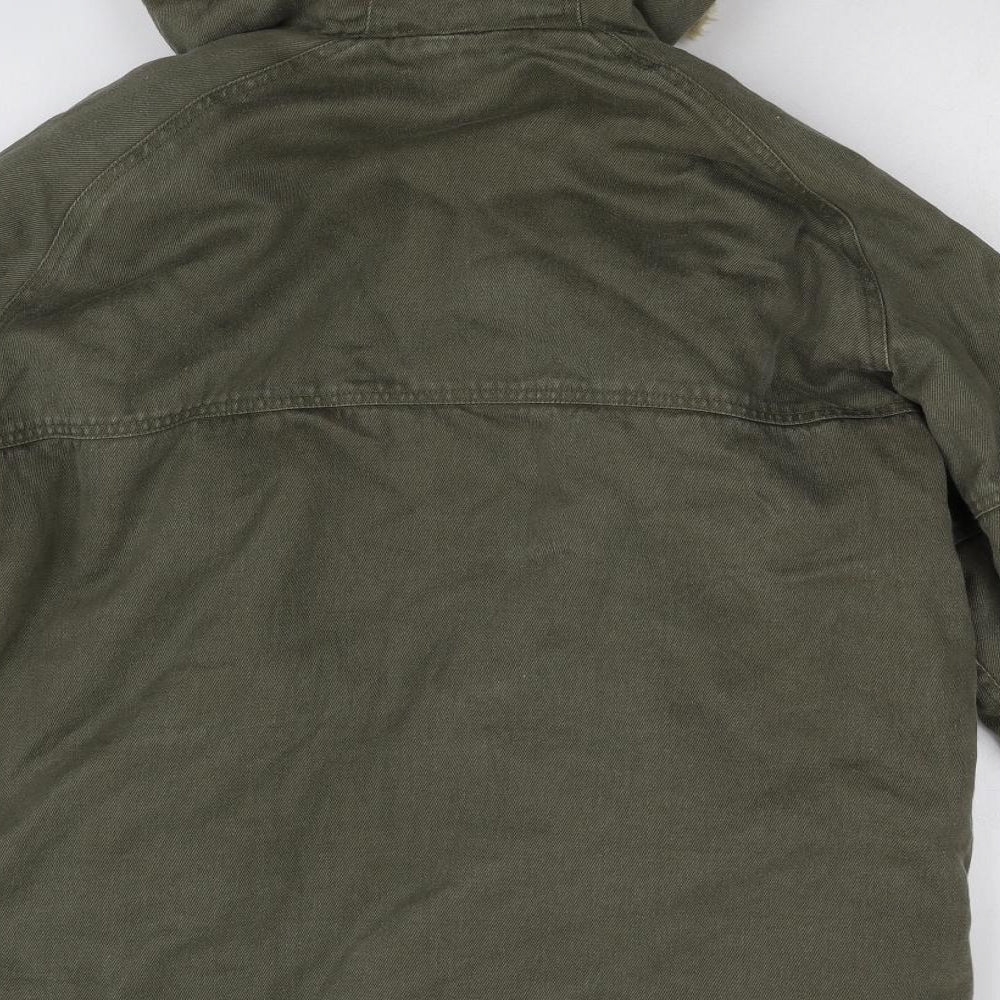 Hemp Hoodlamb Mens Green   Overcoat Coat Size L