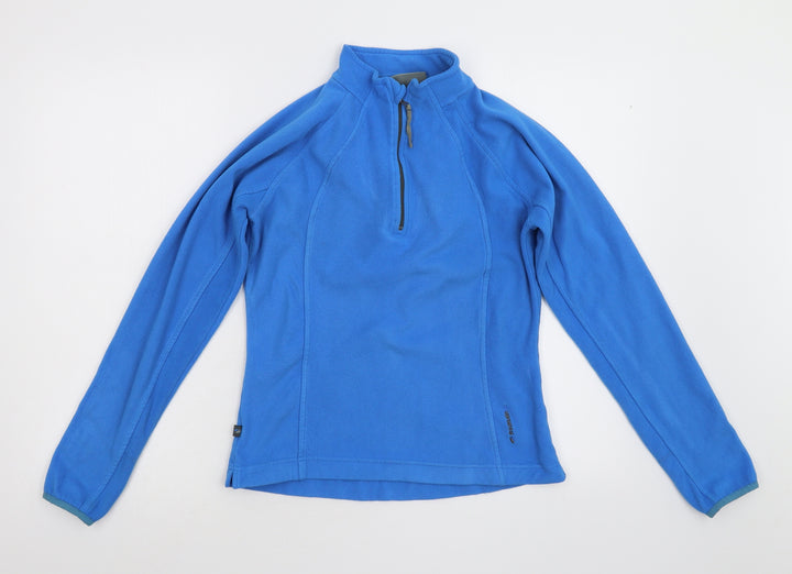 Mountain Life Womens Blue  Fleece Henley Jumper Size 8