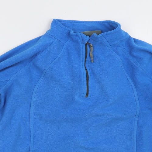 Mountain Life Womens Blue  Fleece Henley Jumper Size 8