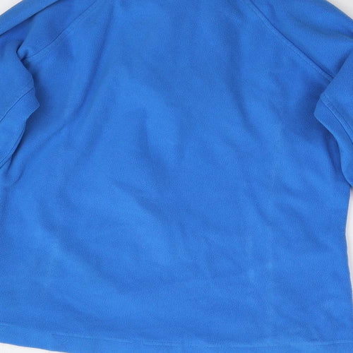 Mountain Life Womens Blue  Fleece Henley Jumper Size 8