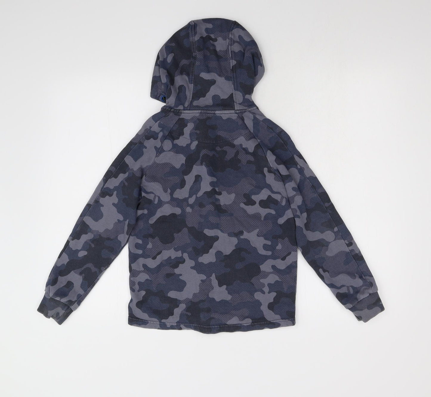 Nutmeg Boys Blue Camouflage  Full Zip Hoodie Size 8-9 Years