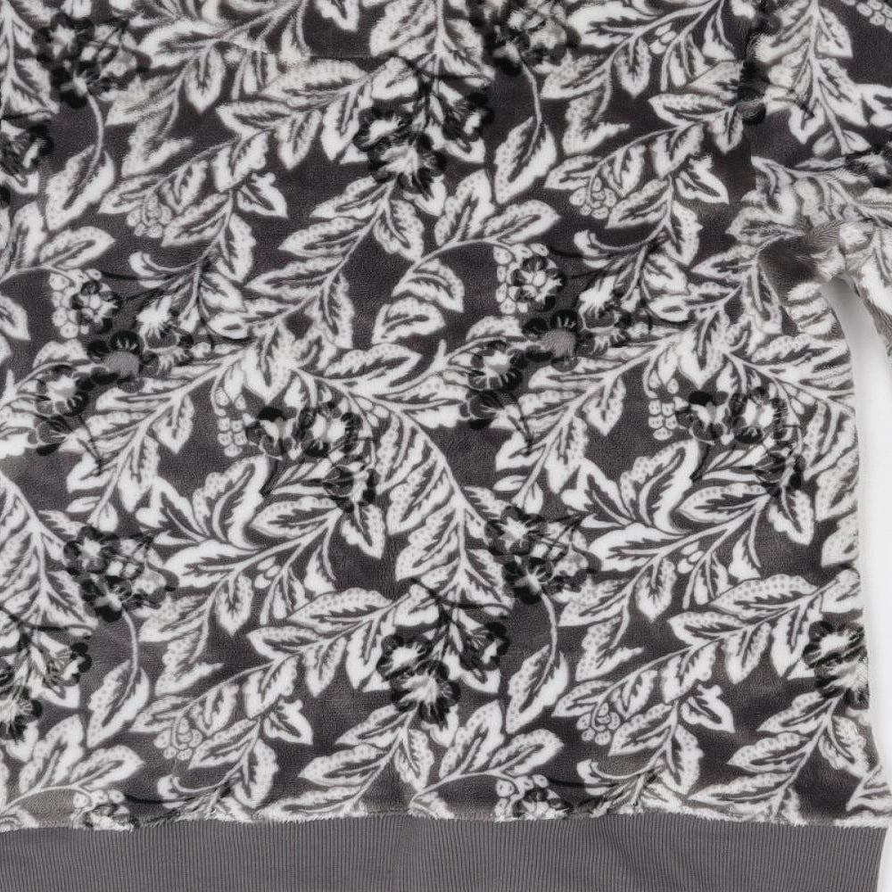 TU Womens Grey Floral Fleece Top Pyjama Top Size M