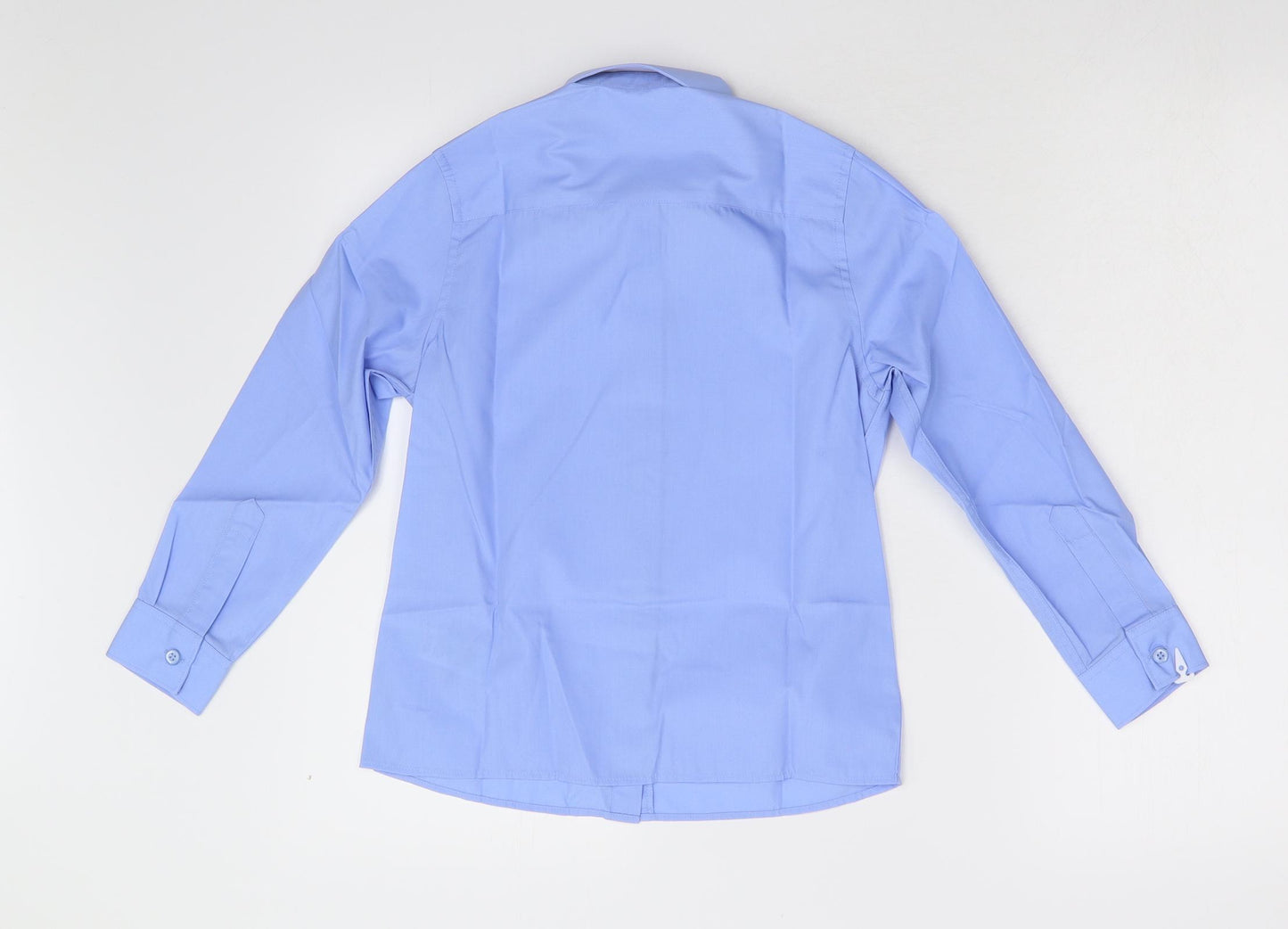 M&S Boys Blue   Basic Button-Up Size 8-9 Years  - School