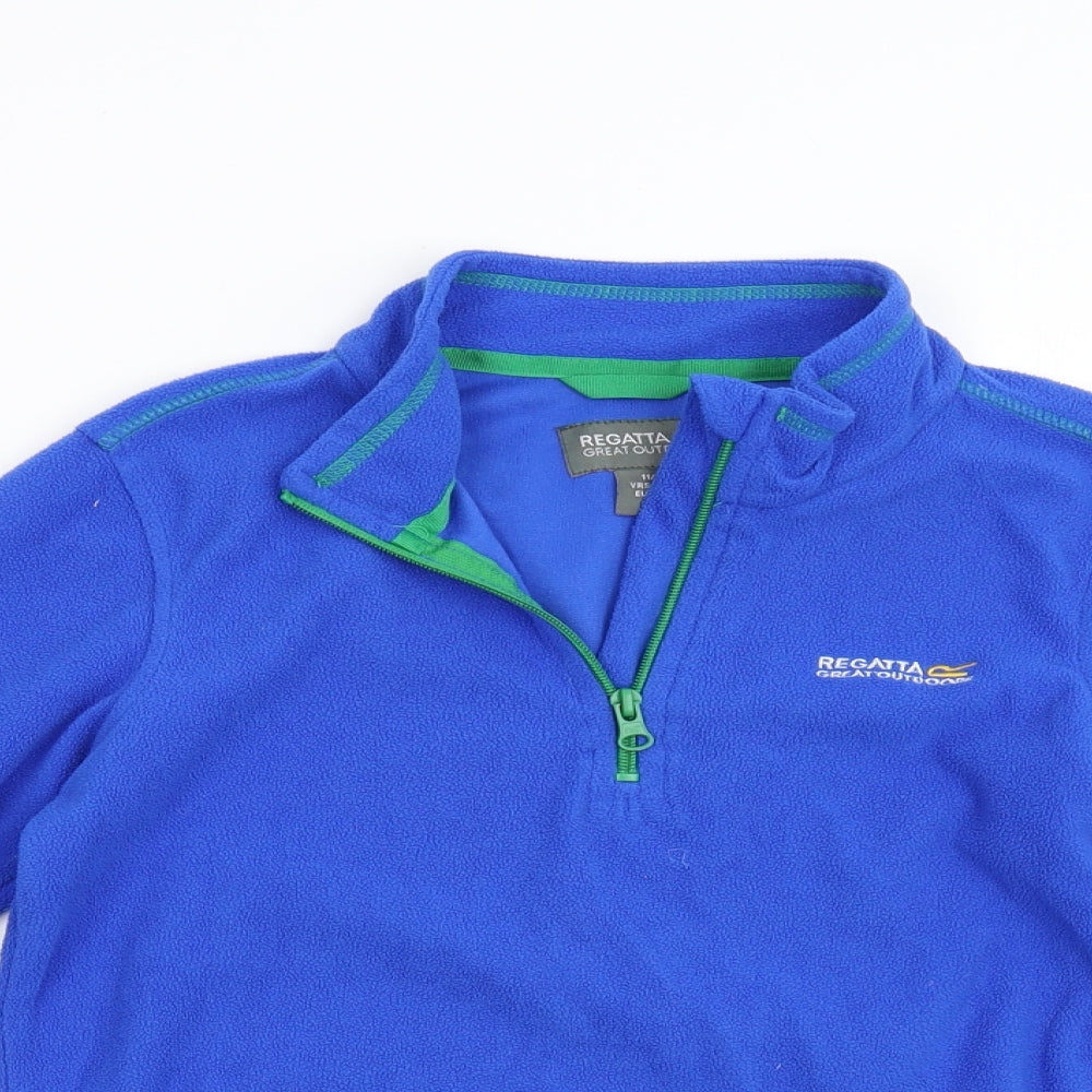 Regatta Boys Blue  Fleece Henley Jumper Size 11-12 Years