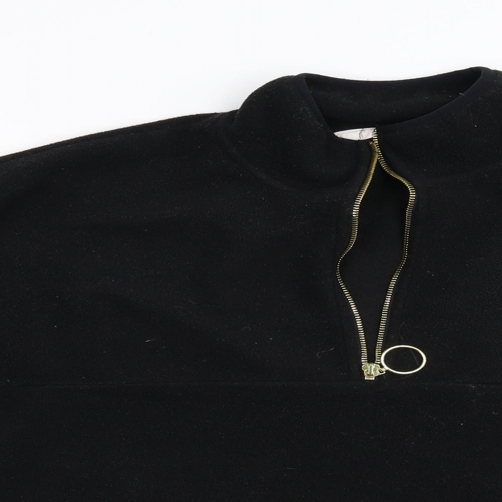 Primark Womens Black  Fleece Henley Jumper Size 10