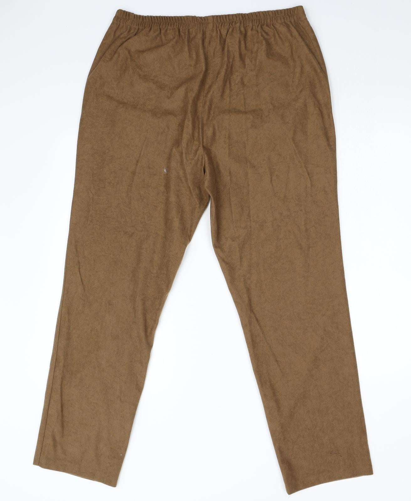 Preworn Womens Brown   Trousers  Size 18 L29 in