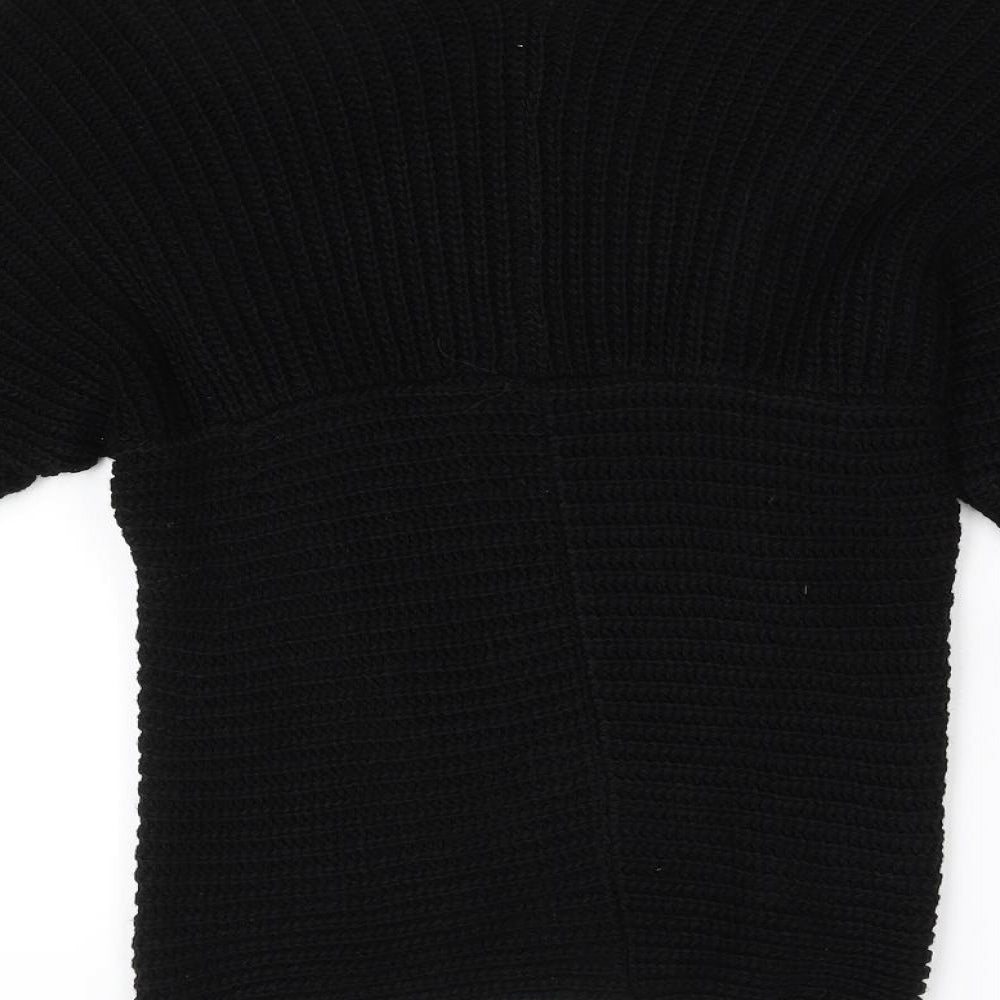 Preworn Womens Black  Knit Pullover Jumper Size S
