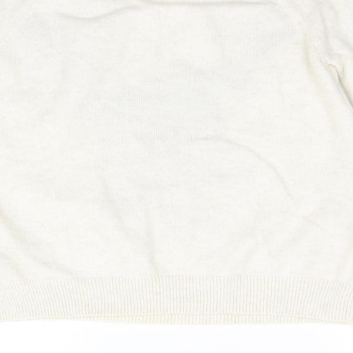 H&M Womens Ivory  Knit Pullover Jumper Size S