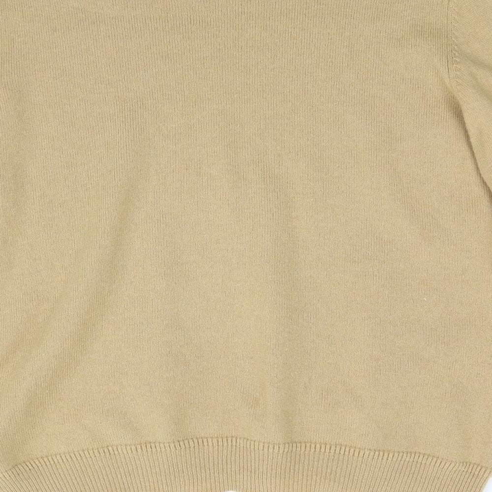 Wolsey Mens Beige  Knit Pullover Jumper Size XL  - 100% Lambswool