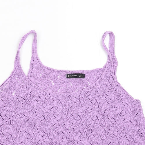 Stradivarius Womens Purple   Basic Tank Size M