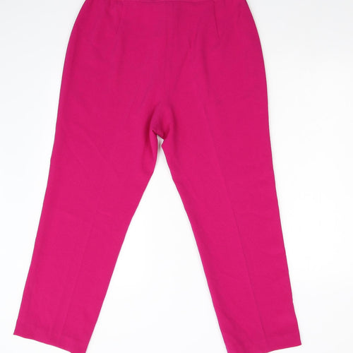 Hudson & Onslow Womens Pink   Cropped Trousers Size 16 L26 in