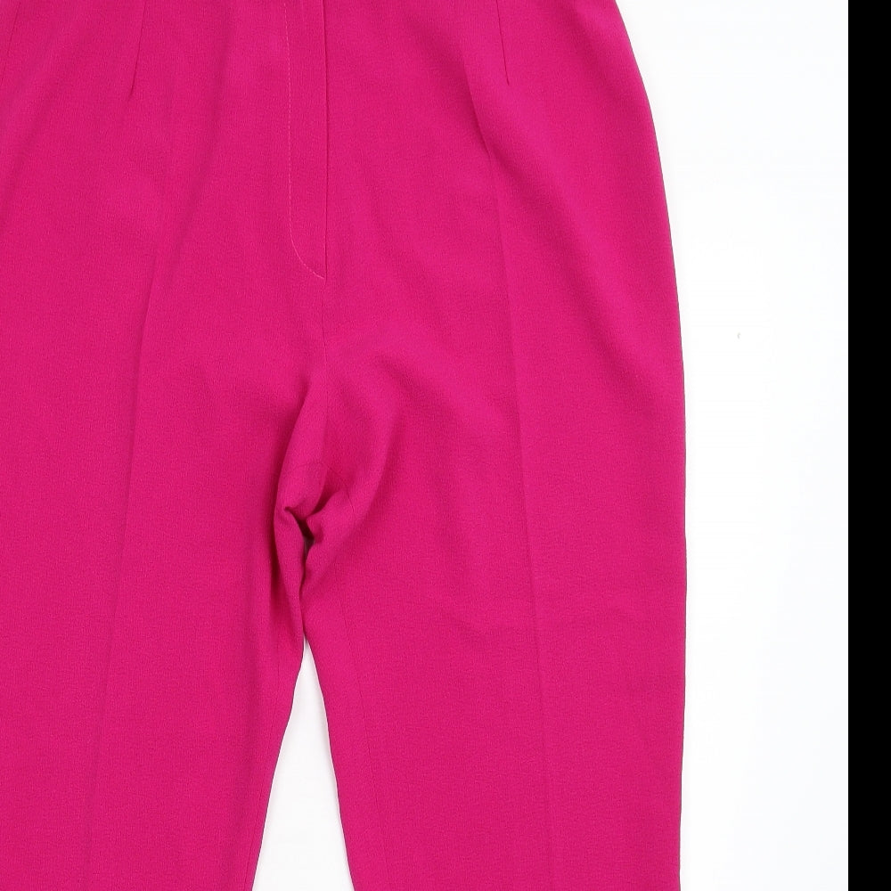 Hudson & Onslow Womens Pink   Cropped Trousers Size 16 L26 in