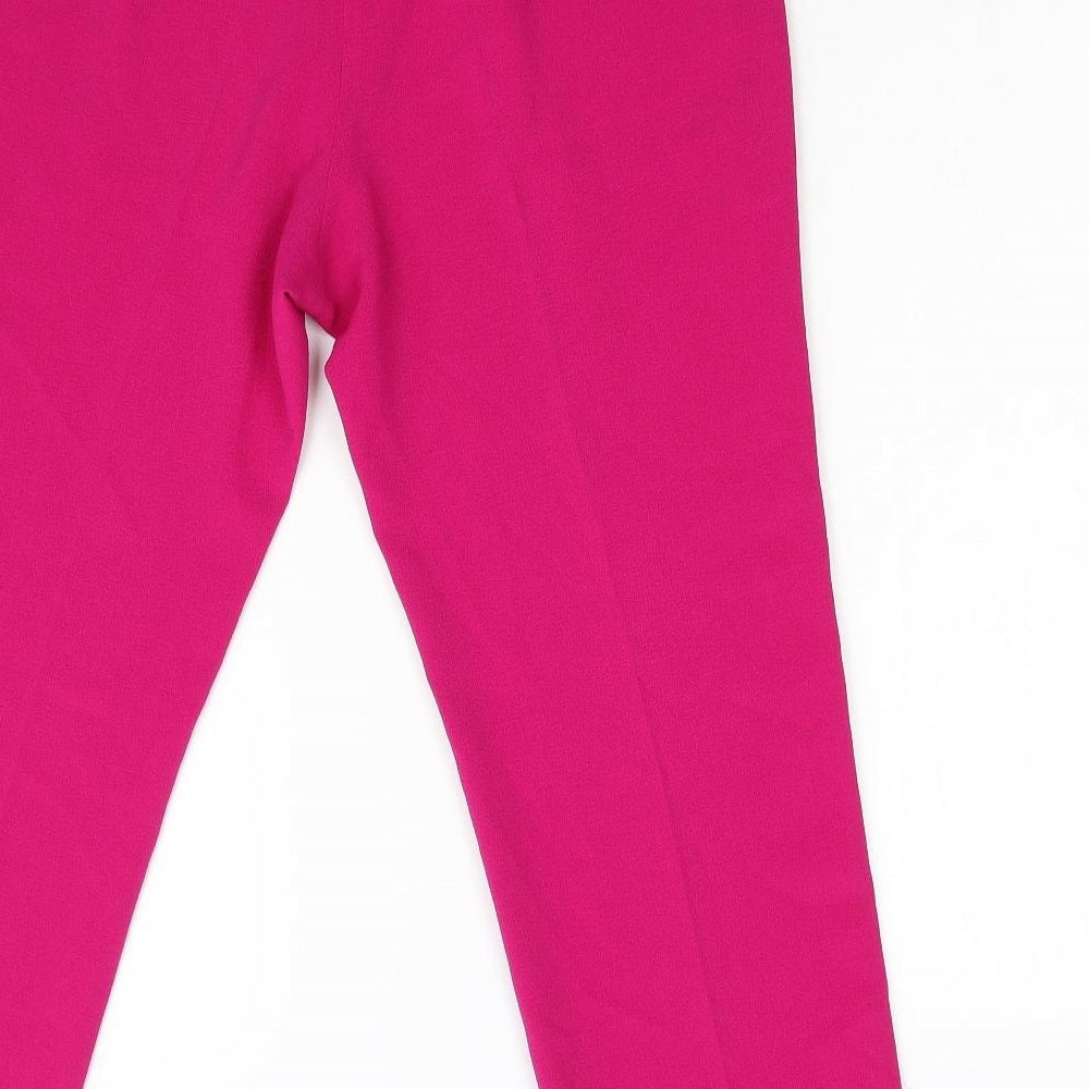 Hudson & Onslow Womens Pink   Cropped Trousers Size 16 L26 in