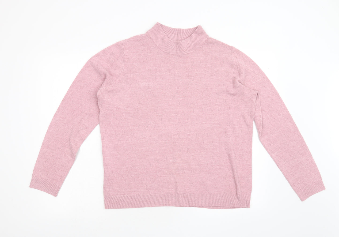 Maine Womens Pink  Knit Pullover Jumper Size 16