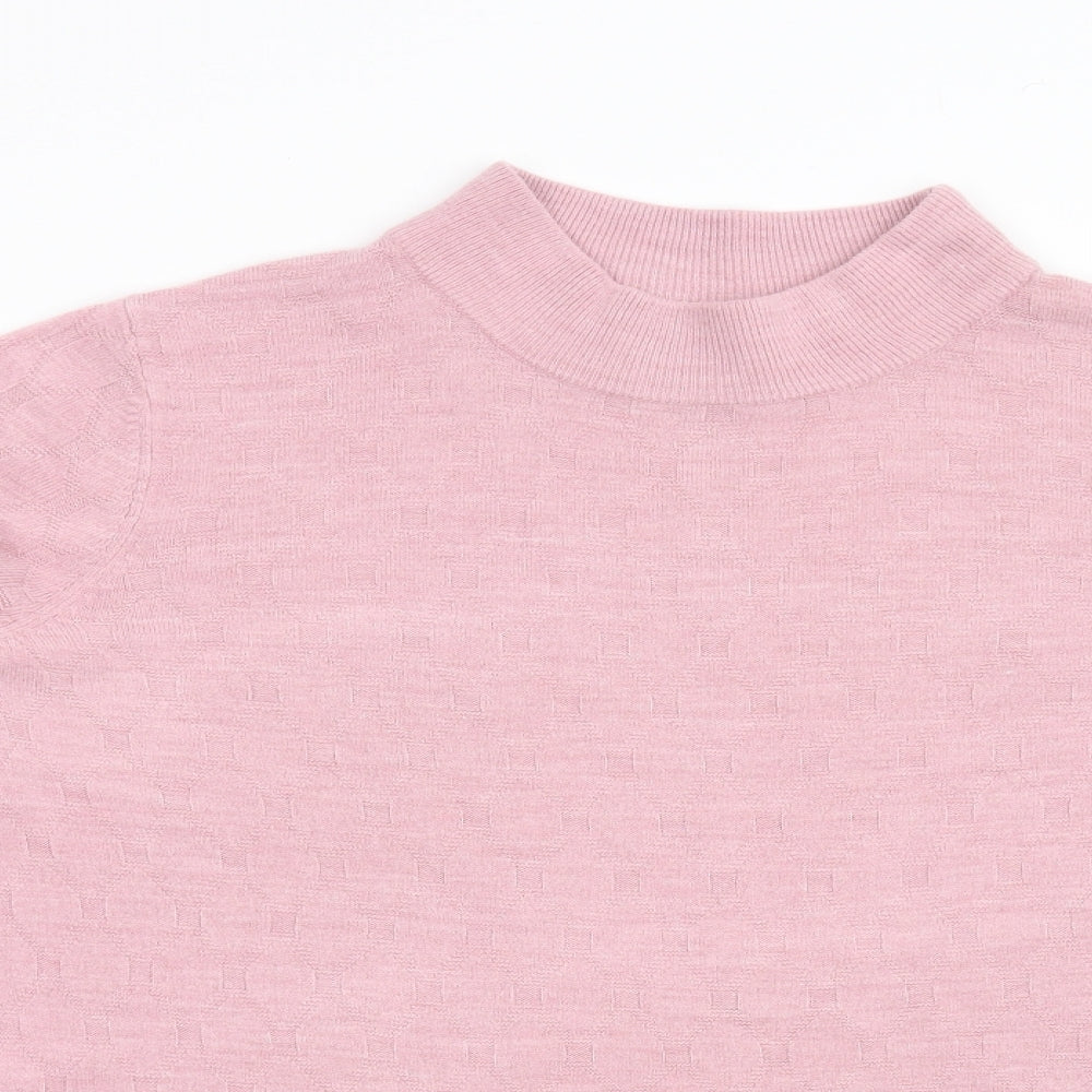Maine Womens Pink  Knit Pullover Jumper Size 16