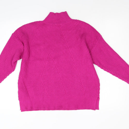 NEXT Womens Pink  Knit Pullover Jumper Size S