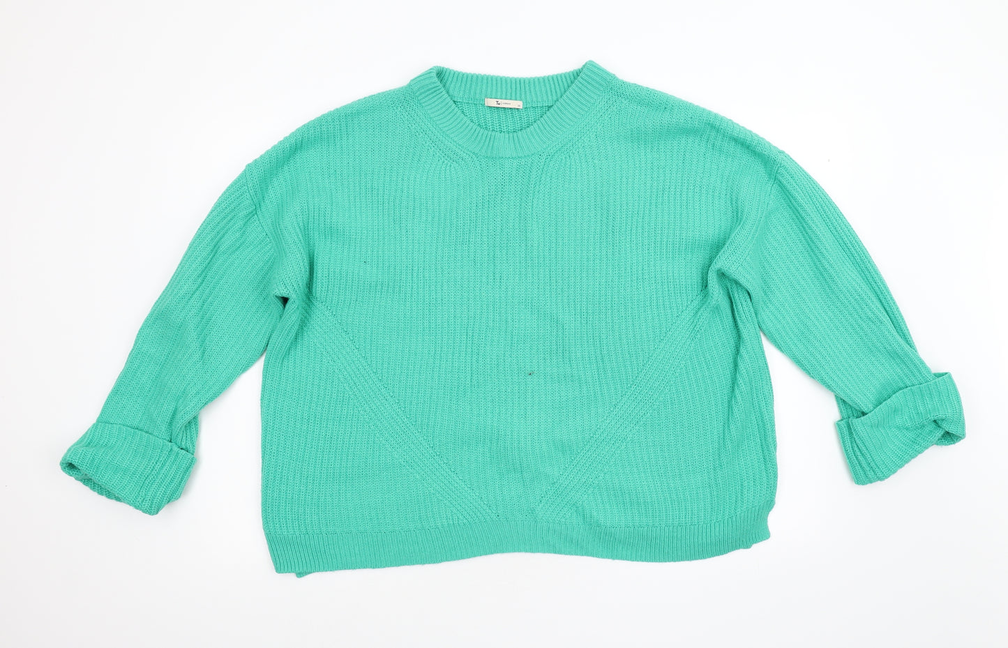 TU Womens Green  Knit Pullover Jumper Size 20