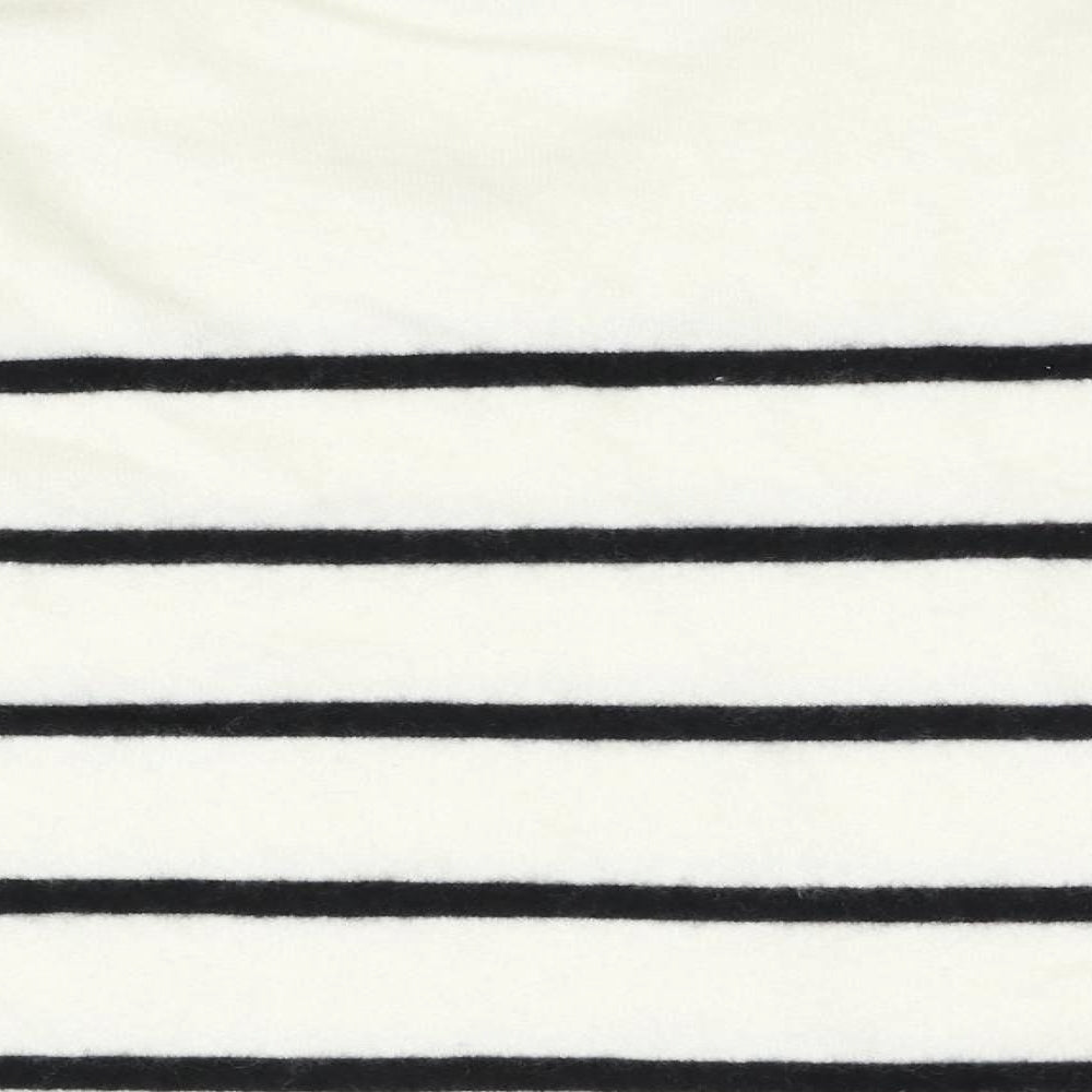 F&F Womens Ivory Striped  Pullover Jumper Size 12  - 100% Cashmere